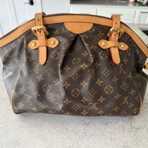 Louis Vuitton Monogram Shoulder Bag in Brown and Tan